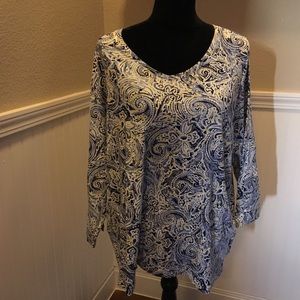 Yellow and Blue 3/4 sleeve tee